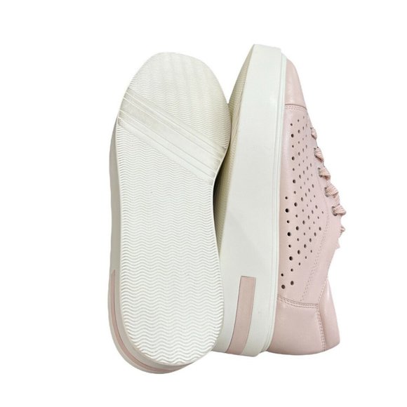 NEW Linea Paolo Kendra Platform Lace Up Casual Sneaker Pale Pink Suede - Picture 2 of 9